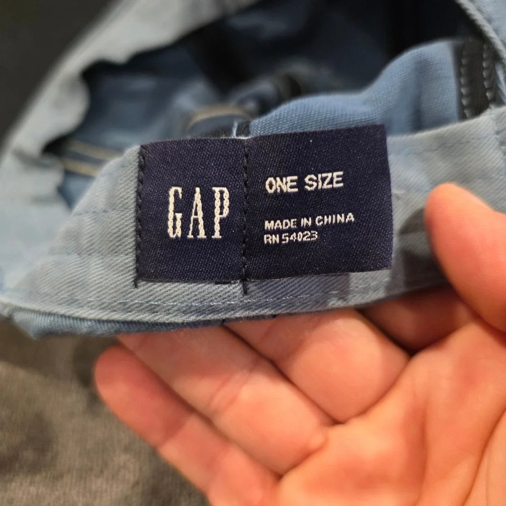 Gap Baseball Cap Blue Cotton Twill Logo Hat Adjustable Strapback One Size